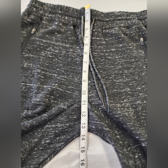 Men's Heather Greyish Black 3 Zip Pockets Drawstring Jogger Pants, sz SM - Picture 6 of 14